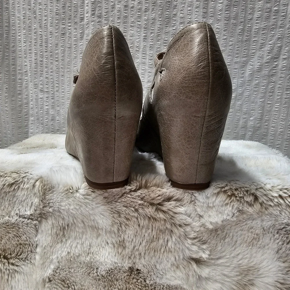 Jeffrey Campbell Havana Last‎ women's wedge sandals Leather sz 9M